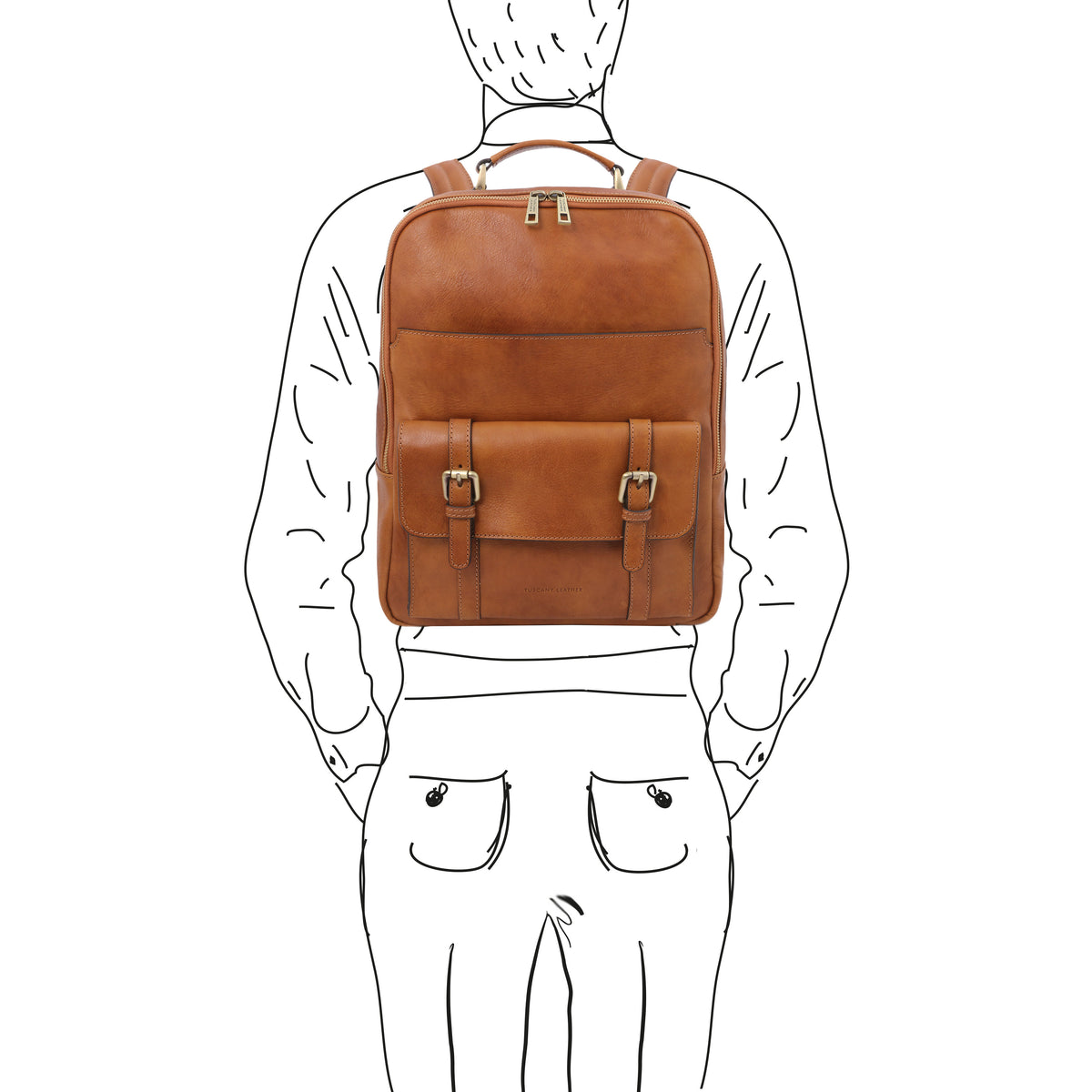 Nagoya Leather laptop backpack