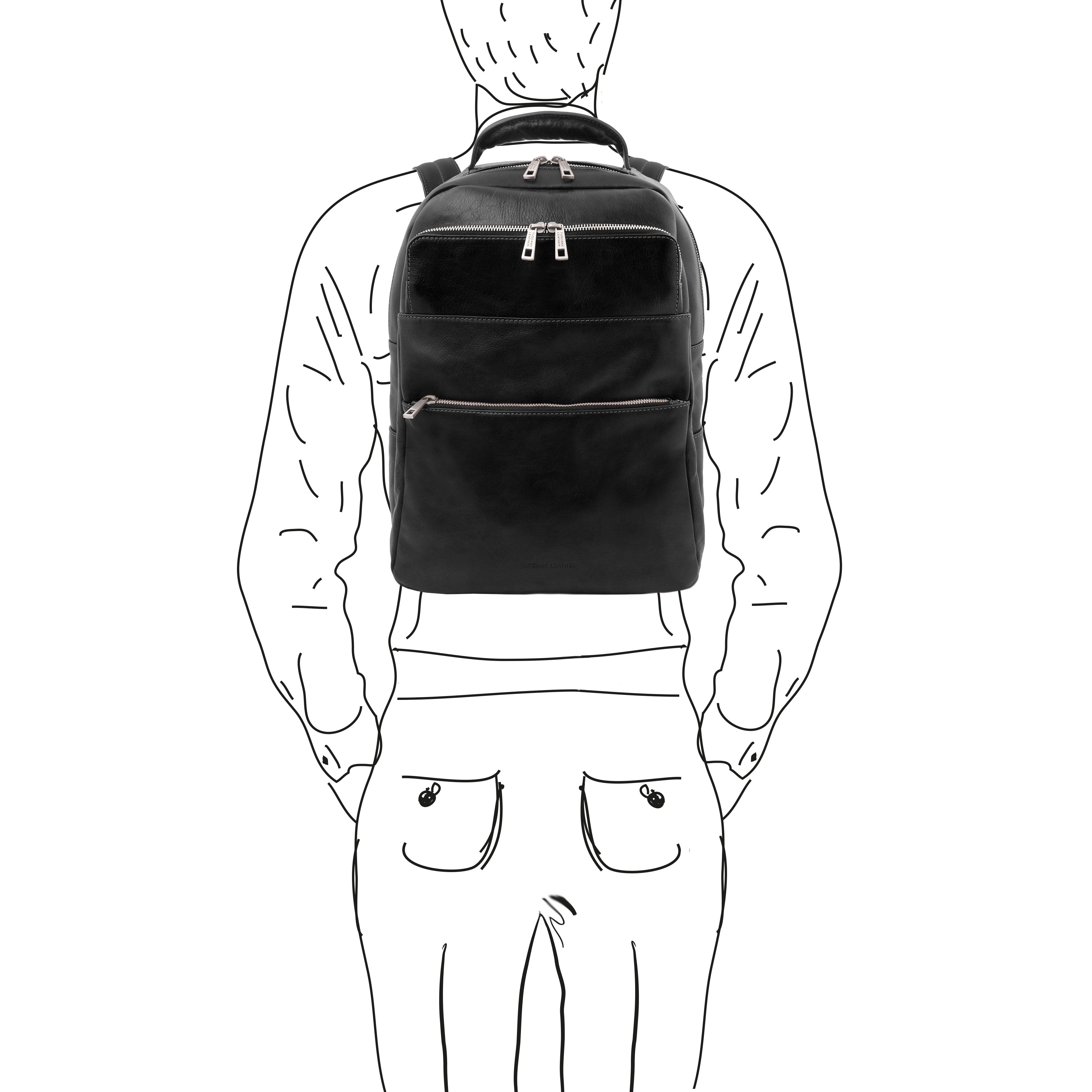 Melbourne Leather laptop backpack