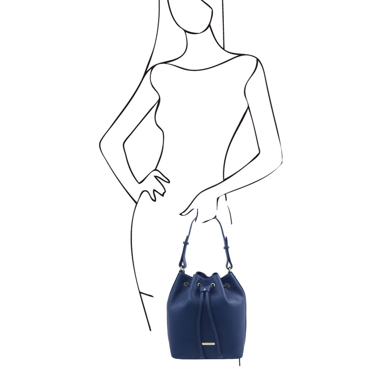 TL Bag Leather bucket bag