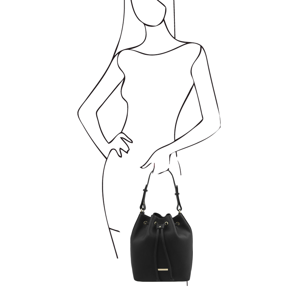 TL Bag Leather bucket bag