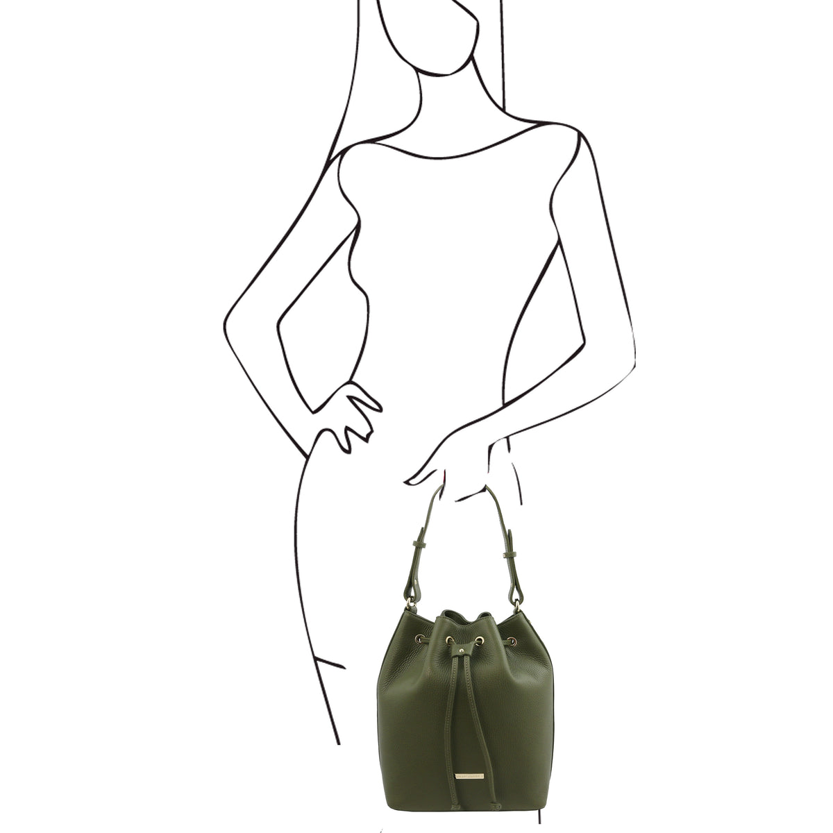 TL Bag Leather bucket bag