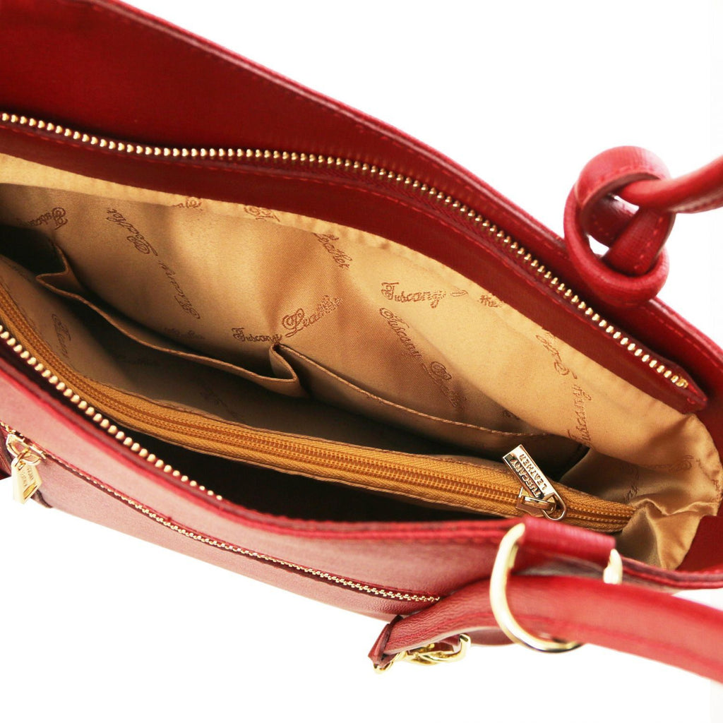 Patty - Saffiano leather convertible backpack shoulderbag